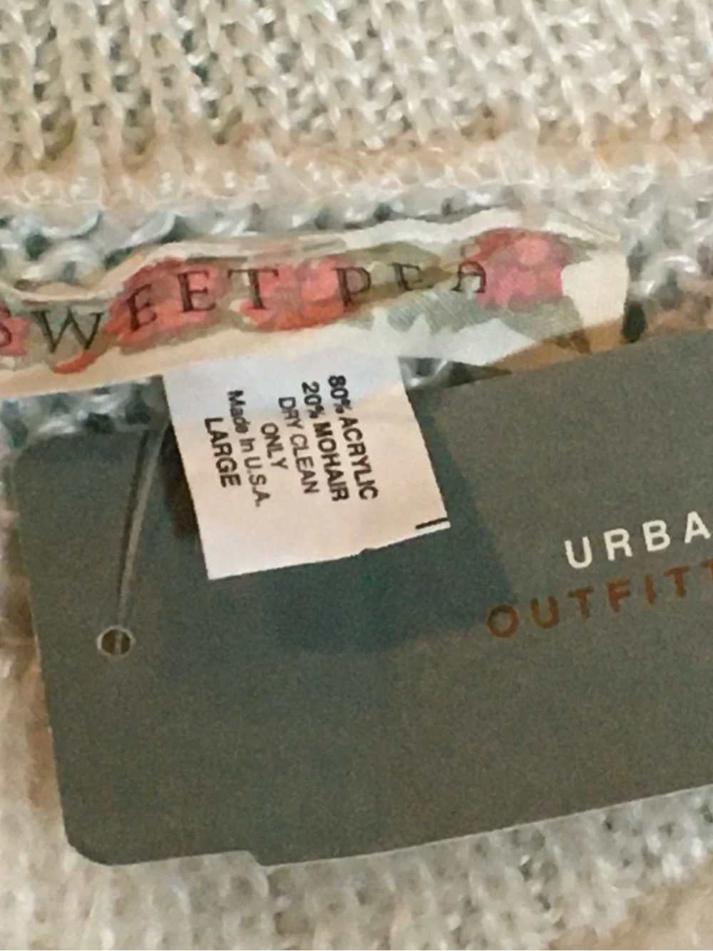 Urban Outfitters Classic Cream Crewneck Knit Sweater